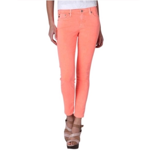 Anthropologie Other - AG Anthro Neon Peach The Stilt Cigarette Leg Jeans